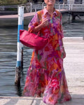 Abito Flowers Con Borsa in Omaggio